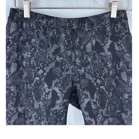 Sanctuary Anthropologie Womens Snakeskin Leggings Pants Sz M Black - Picture 3 of 10